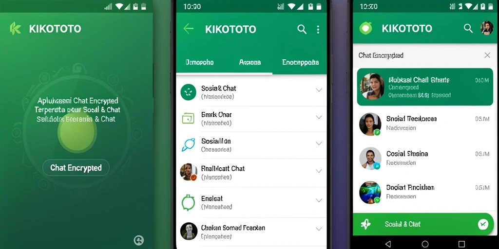 Antarmuka KIKOTOTO yang ramah pengguna untuk chat yang aman dan terenkripsi.