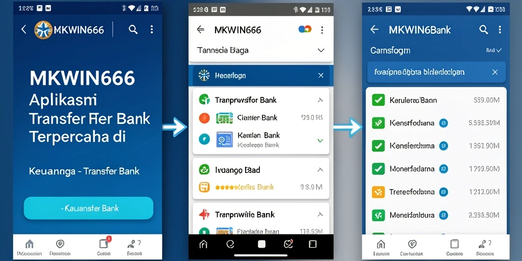 Tampilan antarmuka MKWIN666 yang modern dan user-friendly untuk Transfer Bank.