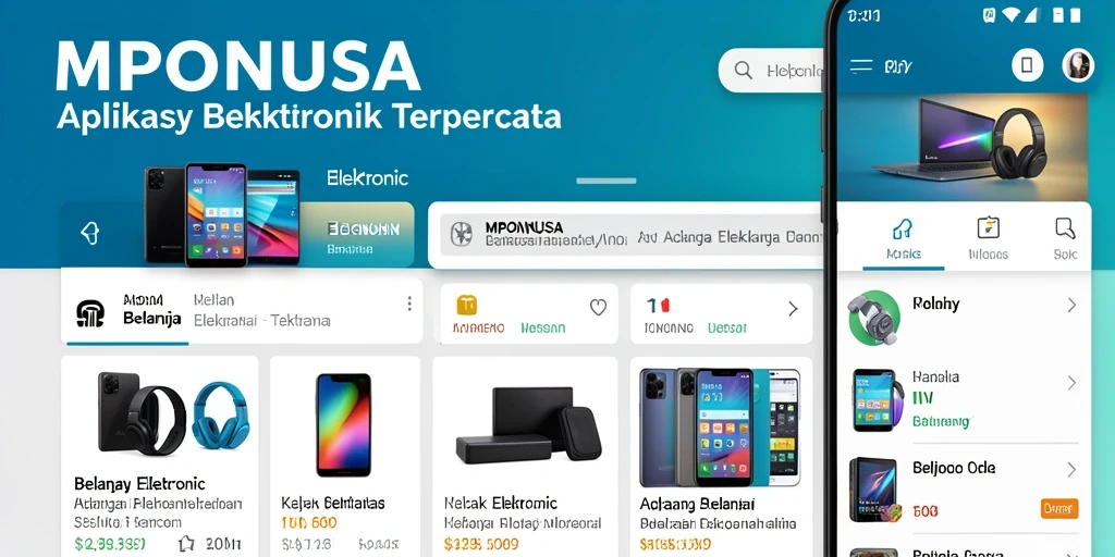 Antarmuka MPONUSA menampilkan pilihan produk elektronik dengan jelas.