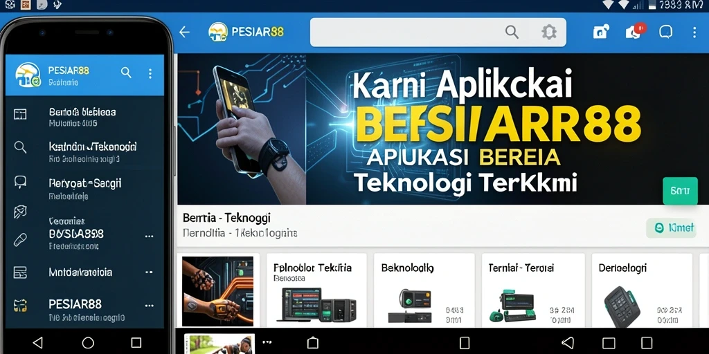 Tampilan antarmuka aplikasi PESIAR88 yang modern dan menarik.