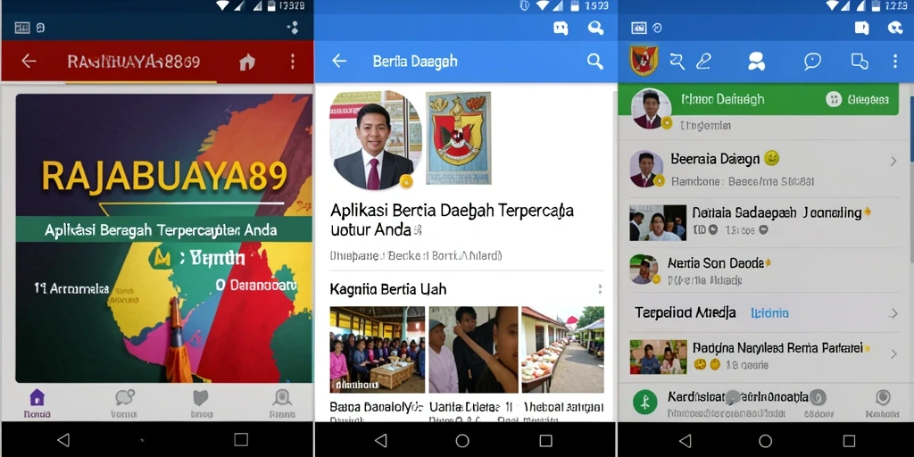 Antarmuka aplikasi RAJABUAYA89 yang sederhana dan informatif.