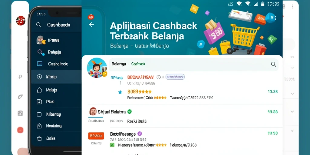 Tampilan antarmuka pengguna RP888 yang menarik dan mudah digunakan untuk Cashback.