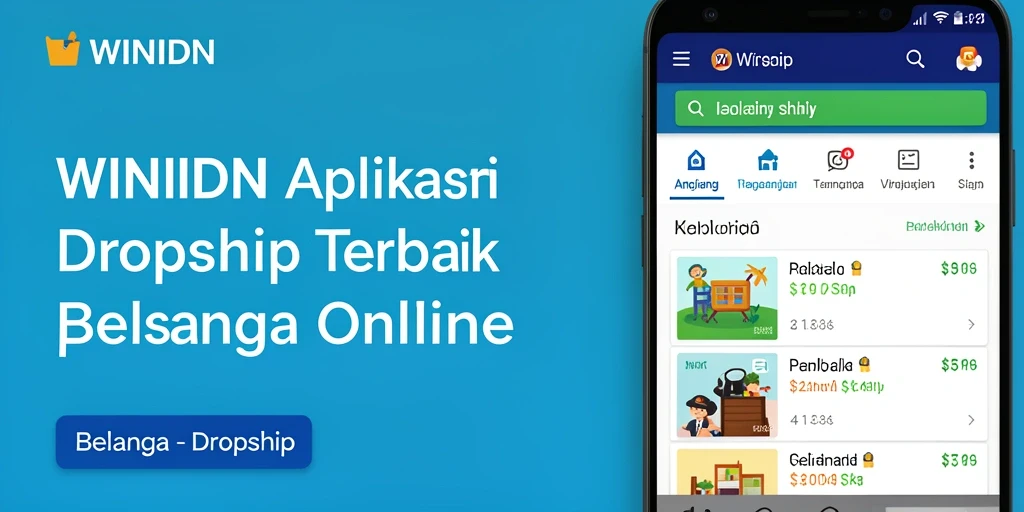 Tampilan antarmuka aplikasi WINIDN yang memudahkan navigasi produk.